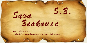 Sava Beoković vizit kartica